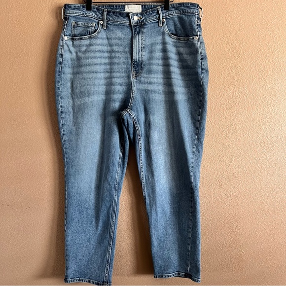 Everlane The Curvy Cheeky Straight Leg High Rise Jeans Size 35 - Picture 1 of 12